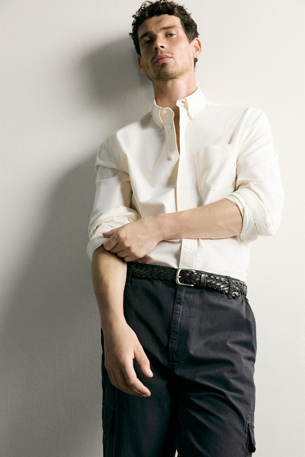 ZARA TEXTURED OXFORD SHiRT (Mirror)