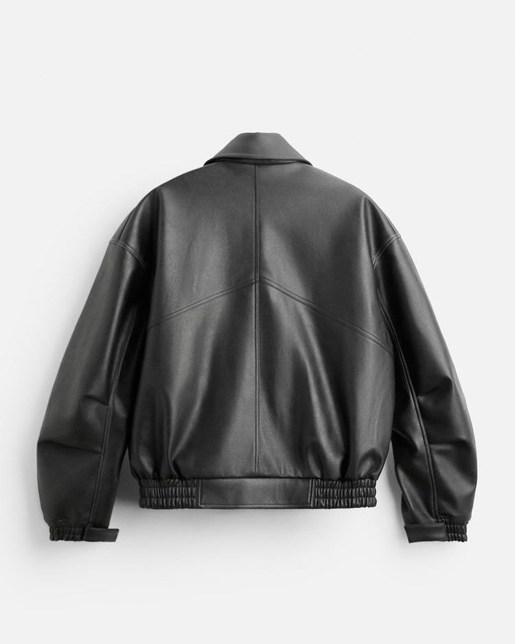 Zara Cropped Leather Jacket