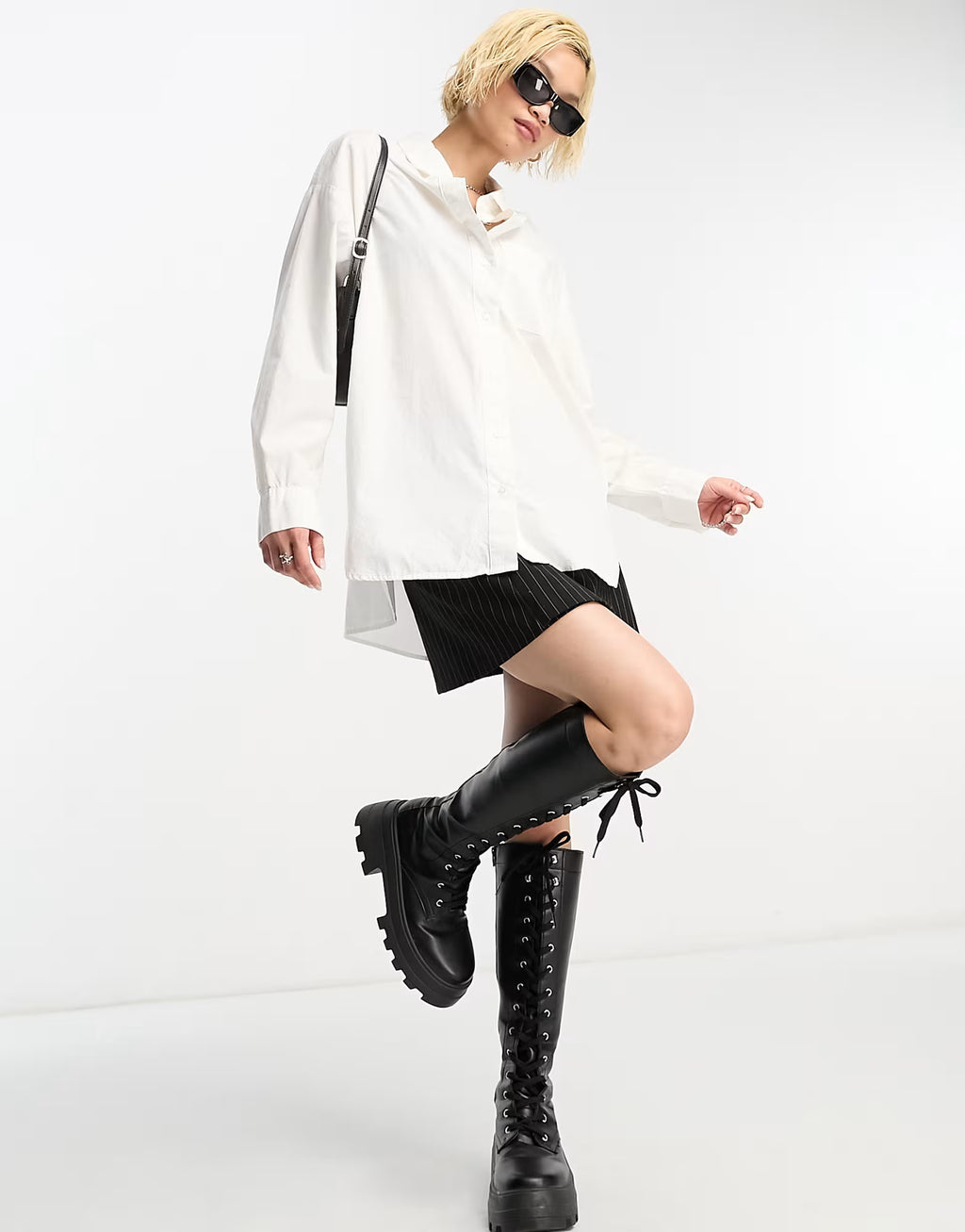 Bershka oversized poplin shirt