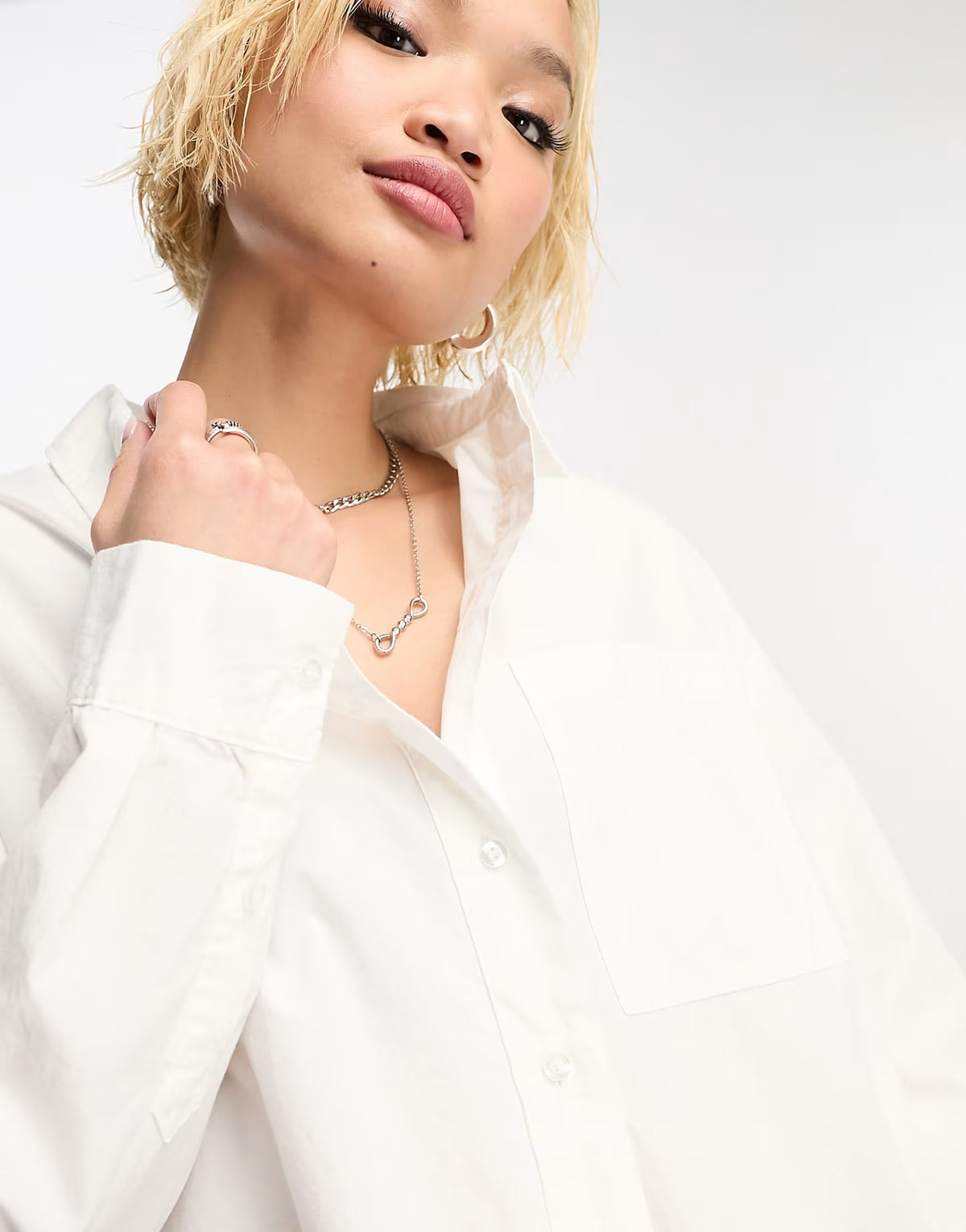 Bershka oversized poplin shirt