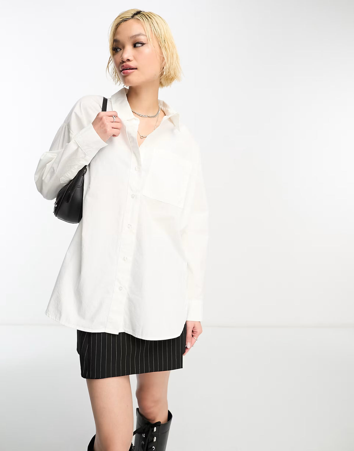 Bershka oversized poplin shirt