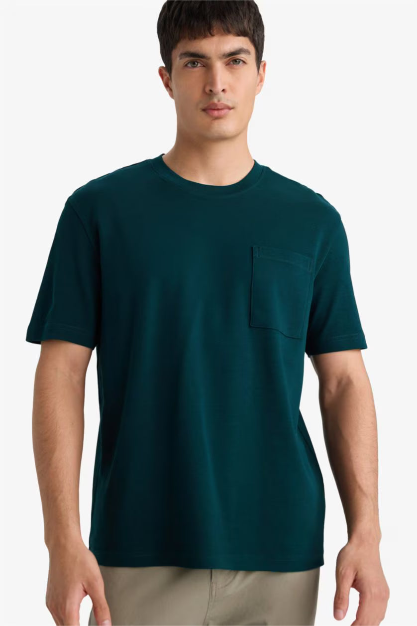 DEFACTO BASIC T-Shirt with Pocket | 100% COTTON