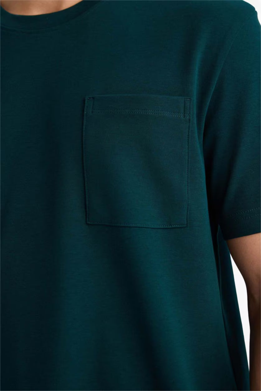 DEFACTO BASIC T-Shirt with Pocket | 100% COTTON