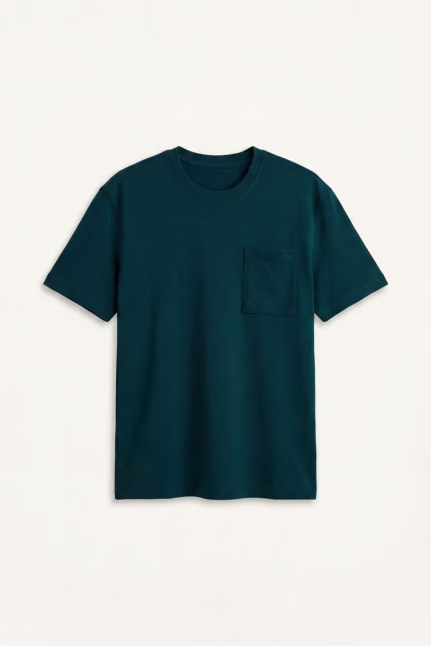 DEFACTO BASIC T-Shirt with Pocket | 100% COTTON