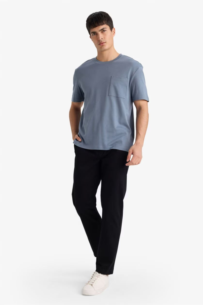 DEFACTO BASIC T-Shirt with Pocket | 100% COTTON