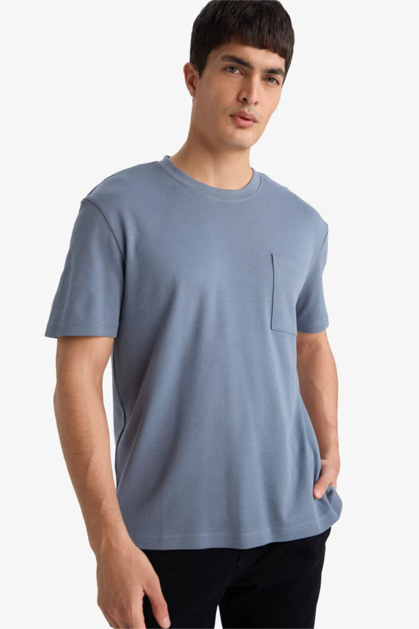 DEFACTO BASIC T-Shirt with Pocket | 100% COTTON