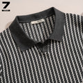 Zara Striped Knitted Polo Shirt