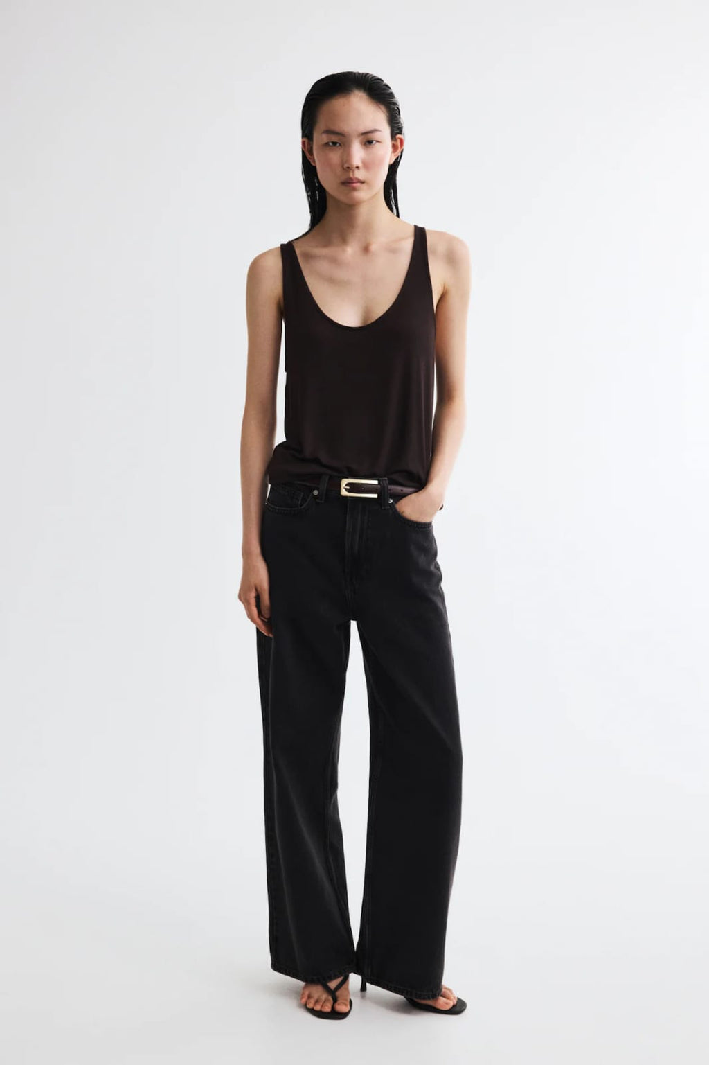 H&M Wide-leg | High Waist Denim Pant