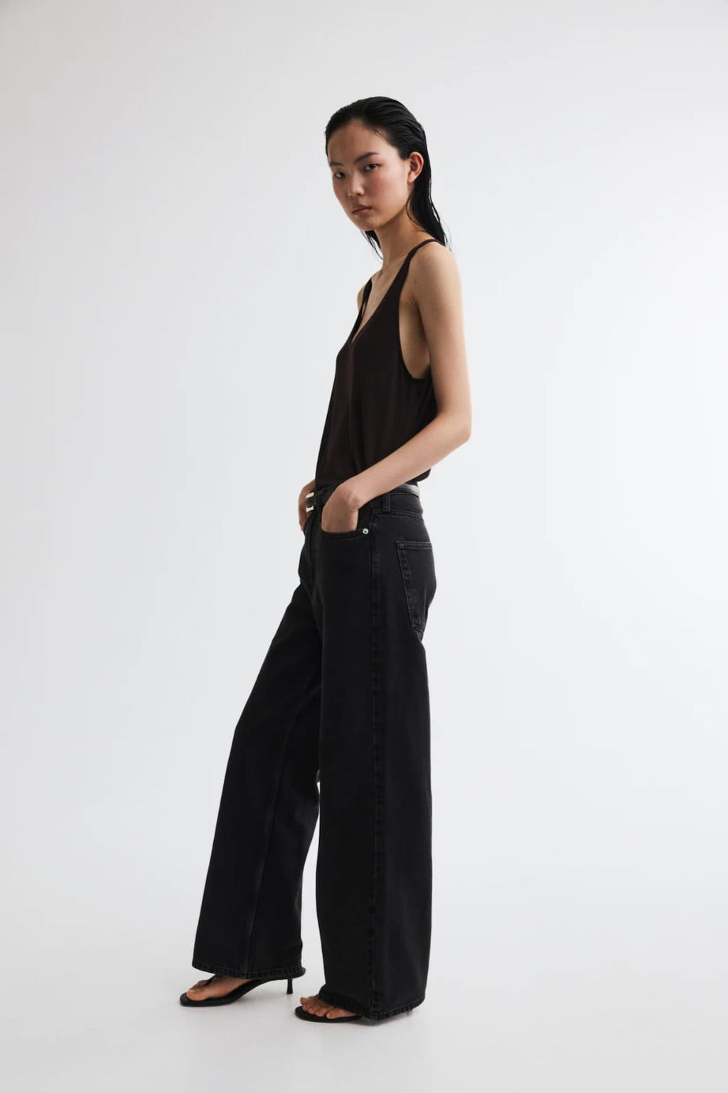 H&M Wide-leg | High Waist Denim Pant
