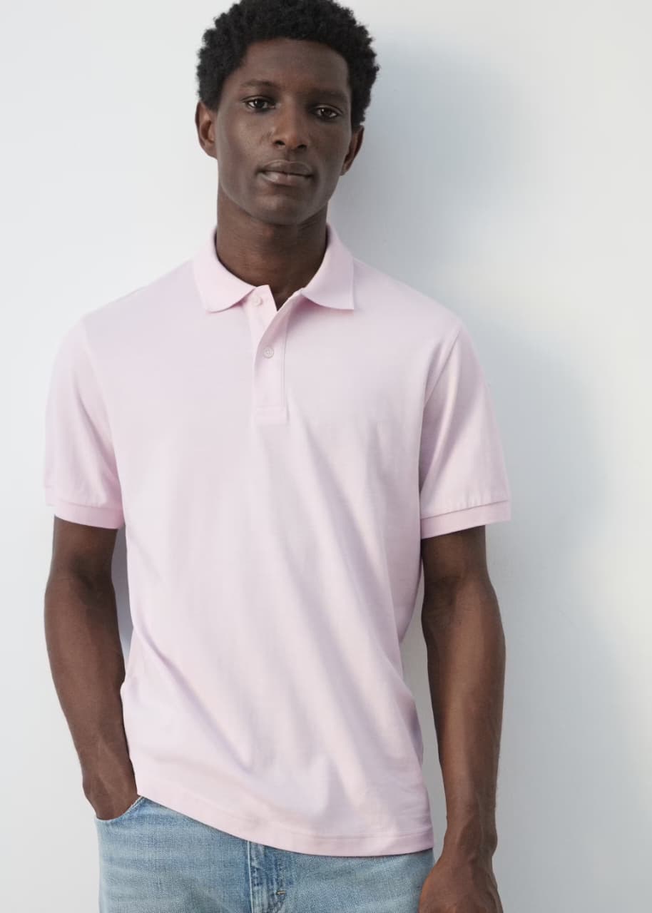 Mango Regular-fit cotton piqué polo shirt