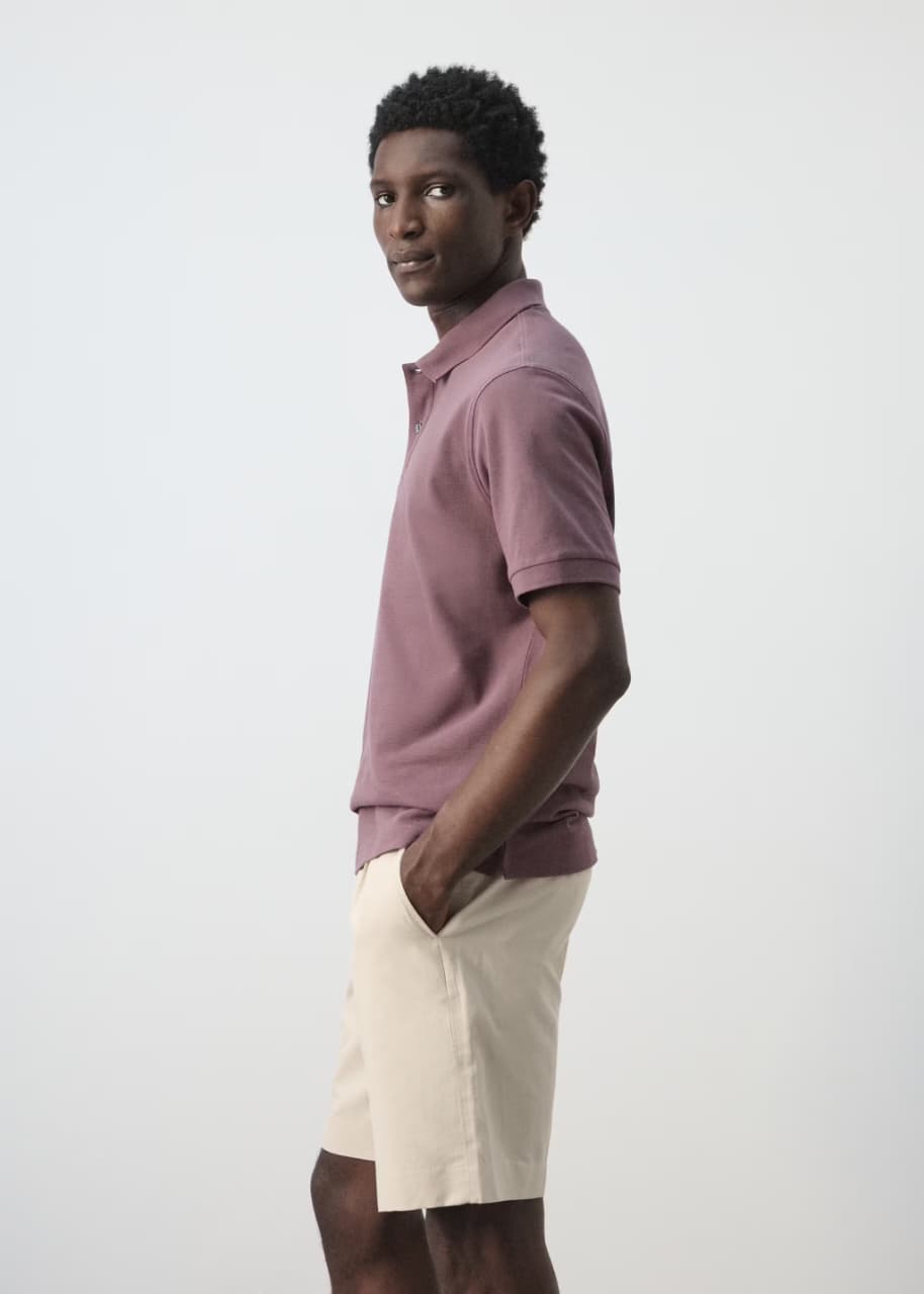 Mango Regular-fit cotton piqué polo shirt