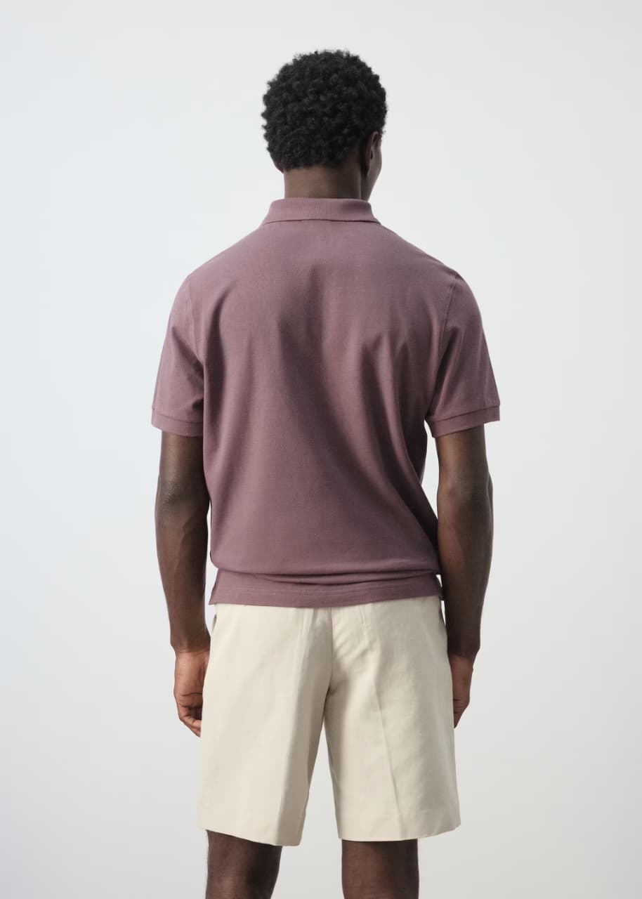 Mango Regular-fit cotton piqué polo shirt