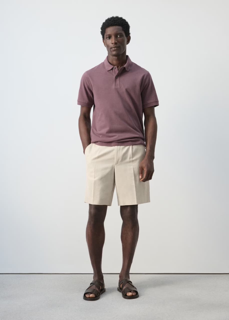 Mango Regular-fit cotton piqué polo shirt