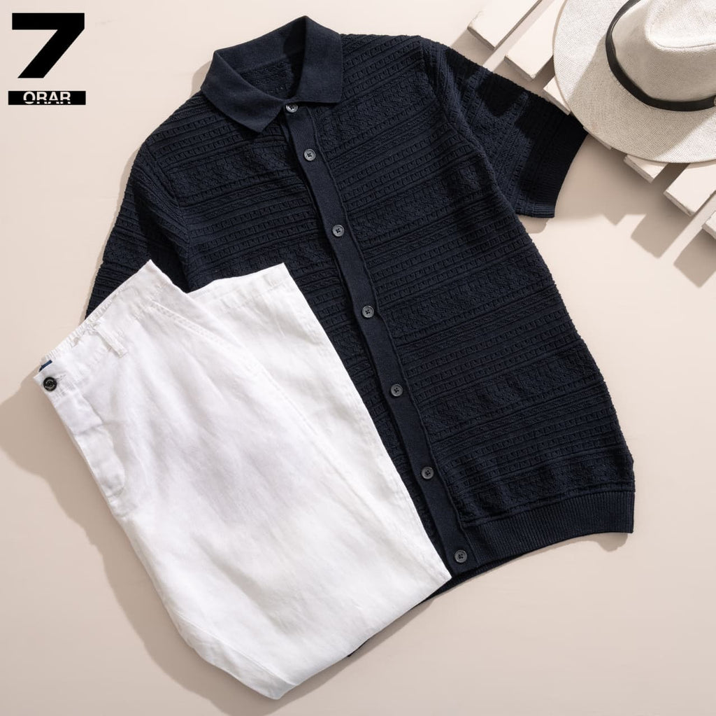 THREADBARE KNITTED SHORT SLEEVE SHIRT | LONG FIT