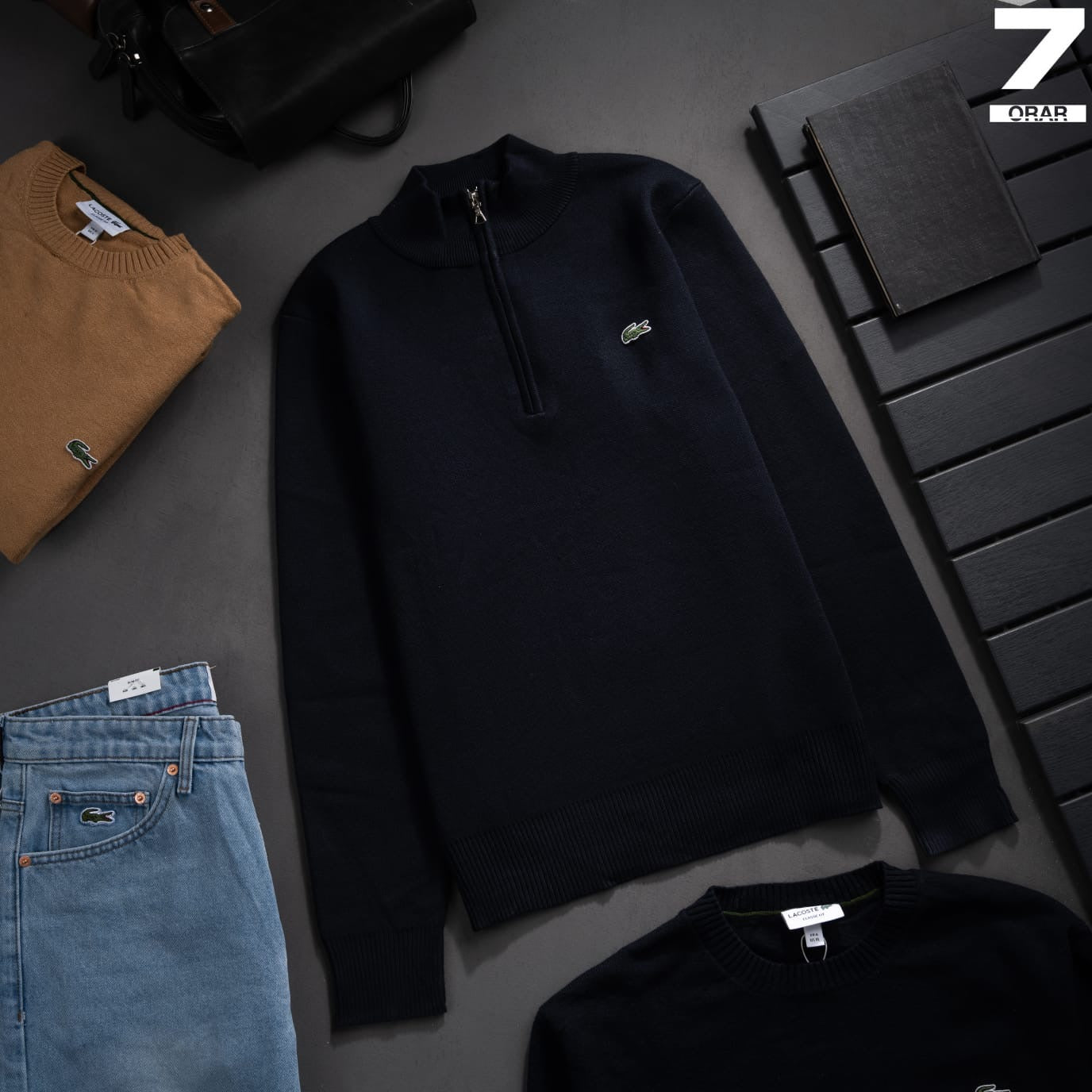 LACOSTE Quarter Zipper Pullover