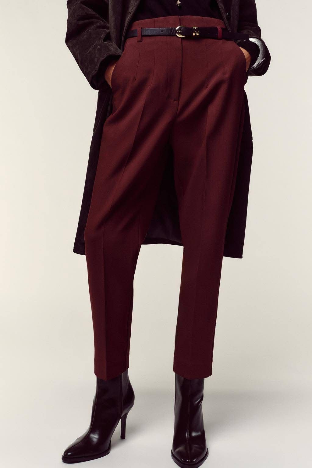 Zara High Waist Burgundy