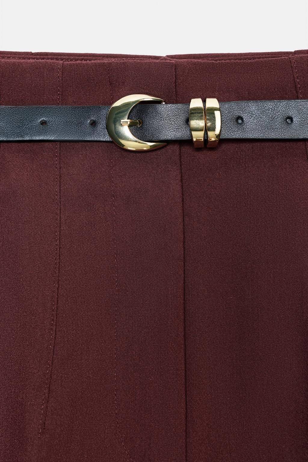 Zara High Waist Burgundy