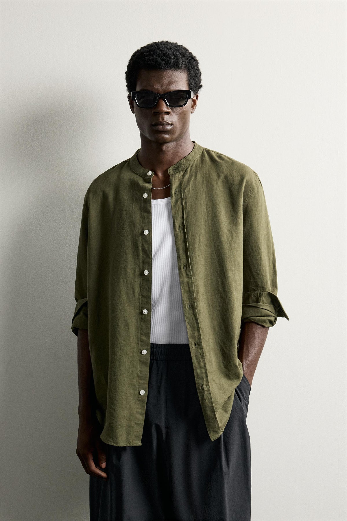 Zara Relaxed Cotton-Linen Shirt